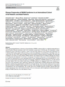 whim-syndrome-study Published Study of WHIM Syndrome in 66 Adult and Pediatric Patients